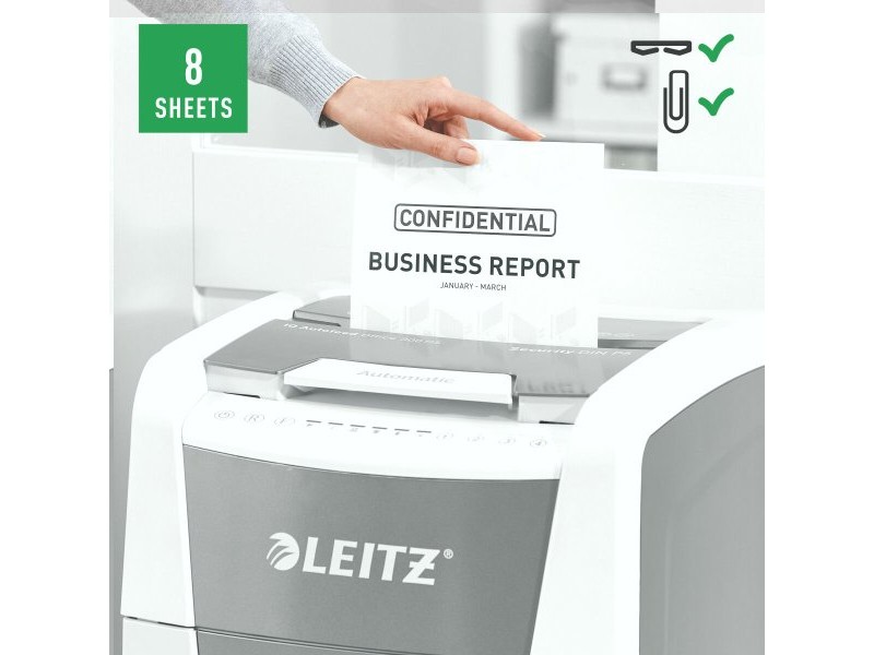 Шредер за хартия за микро рязане Leitz IQ 300 Autofeed P5 60 L