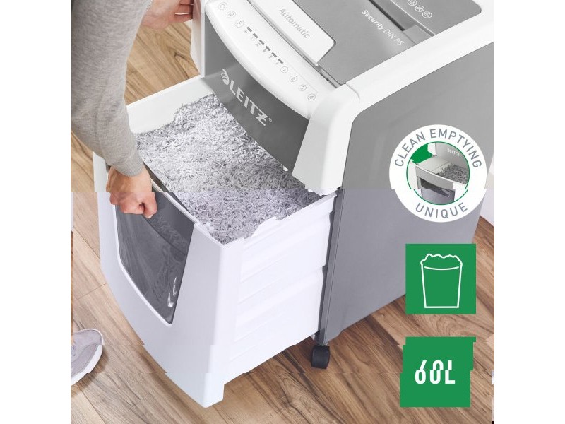Шредер за хартия за микро рязане Leitz IQ 300 Autofeed P5 60 L