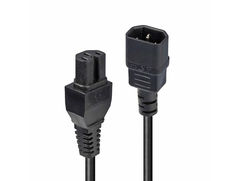 Захранващ кабел C14 C15 LINDY 30314 Черен 2 m