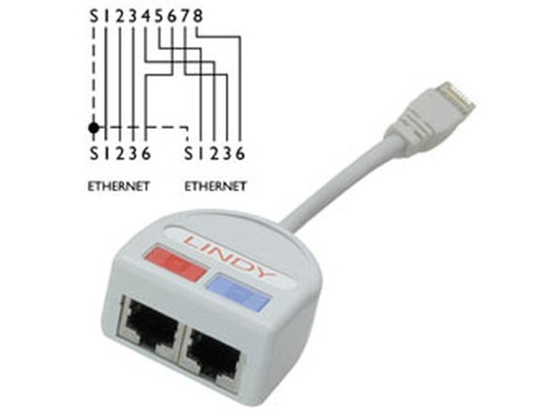 UTP Адаптер LINDY 34002 Сив