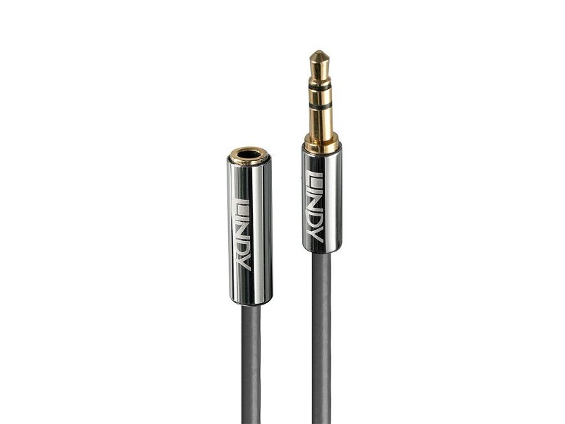 Кабел за удължаване за слушалки с микрофон LINDY 35327 1 m Черен Антрацит