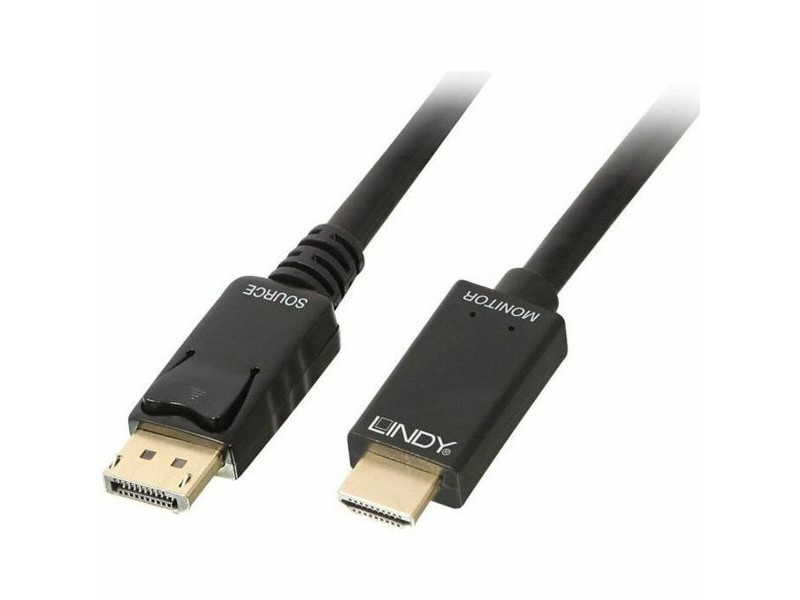 Адаптер за DisplayPort към HDMI LINDY 36921 Черен