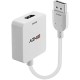 Адаптер за HDMI към DisplayPort LINDY 38303 Бял