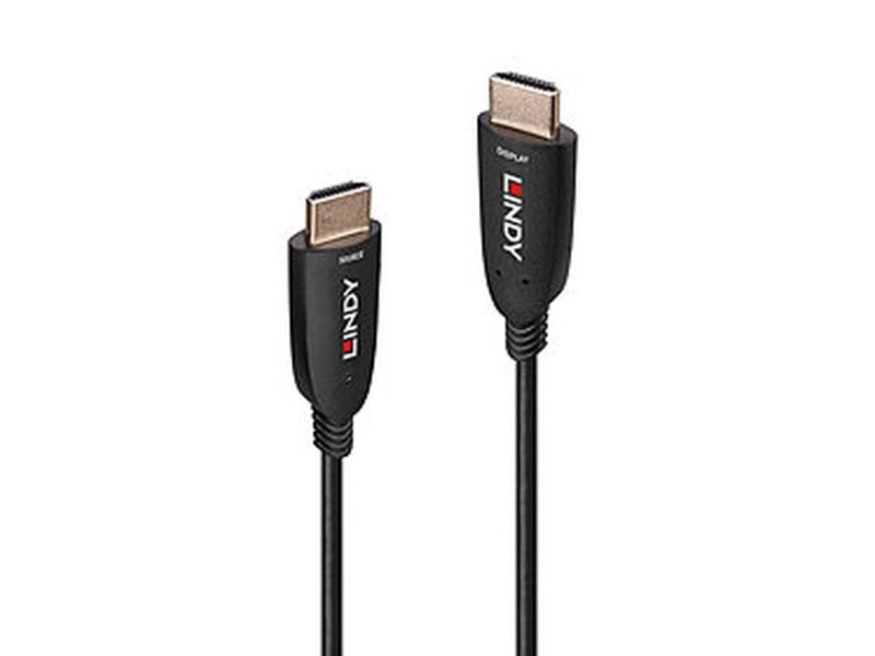 Кабел HDMI LINDY OPTIC HYBRID Черен