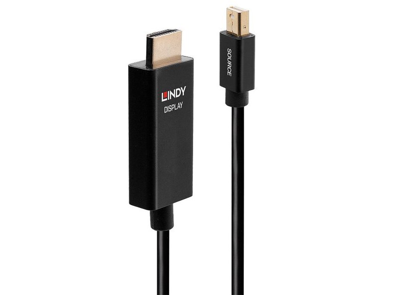 Адаптер за мини DisplayPort към HDMI LINDY 40920 Черен 50 cm