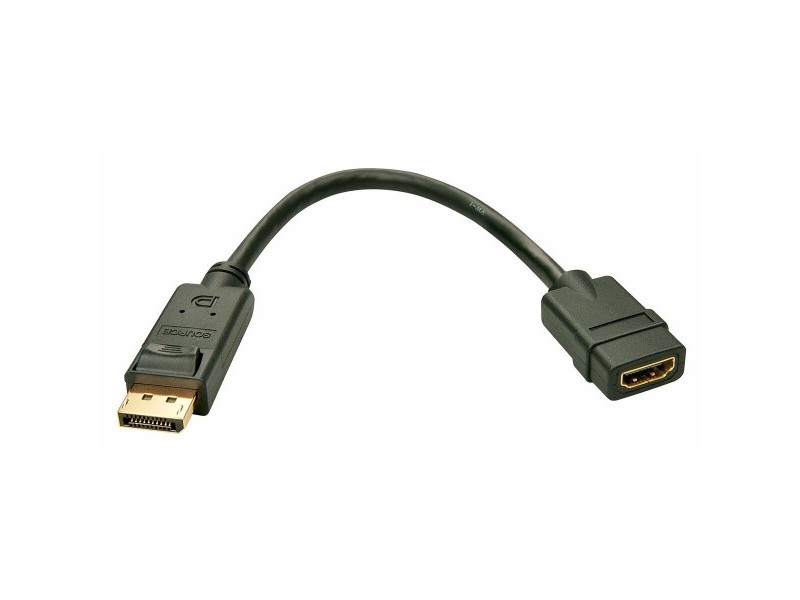 Адаптер за DisplayPort към HDMI LINDY 41005 Черен 15 cm