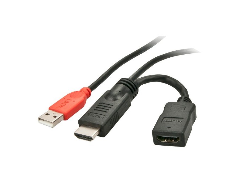 Адаптер HDMI LINDY HDMI 1.4 M/F 5 m Черен