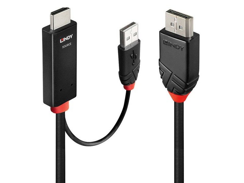 Адаптер за HDMI към DisplayPort LINDY 41500 3 m Бял Черен