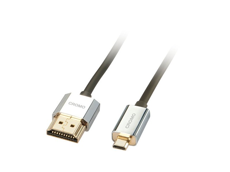Кабел HDMI към микро HDMI LINDY 41680 50 cm Черен/Сив