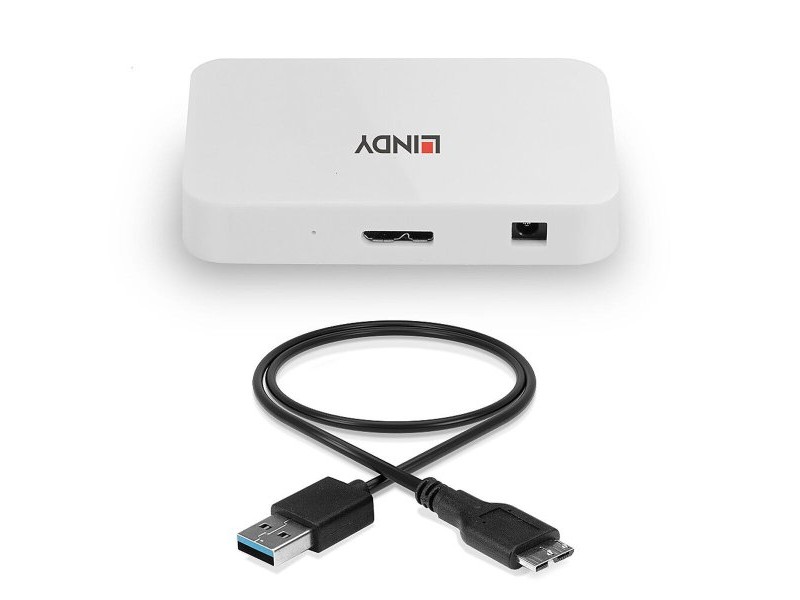 USB извод LINDY 43143 Бял
