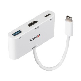 USB извод LINDY 43340 Бял
