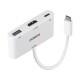 USB извод LINDY 43340 Бял