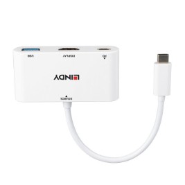 USB извод LINDY 43340 Бял