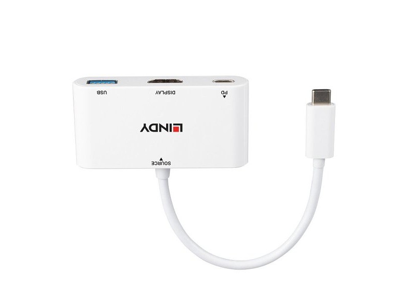 USB извод LINDY 43340 Бял