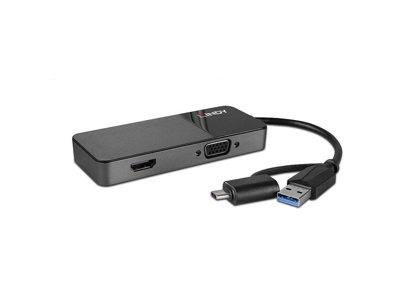 USB извод LINDY 43354 Черен