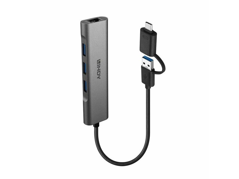 USB извод LINDY 43379 Черен