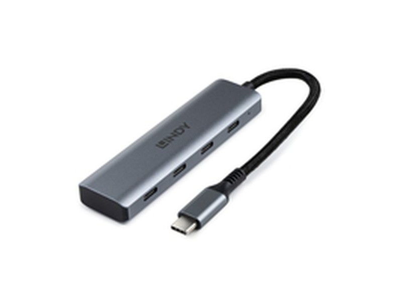 USB извод LINDY 43414 Сив