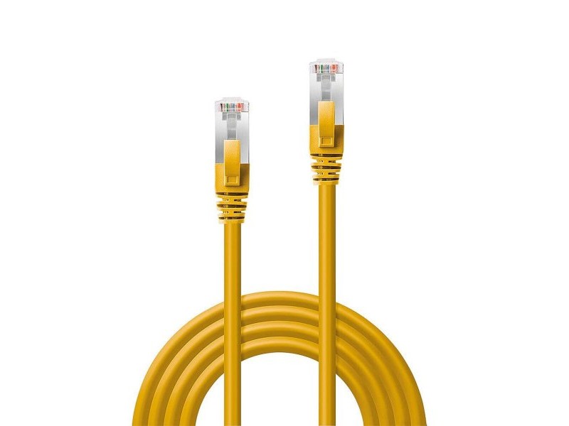 Твърд кабел RJ45 категория 6 FTP LINDY 45986 Жълт 10 m 1 броя