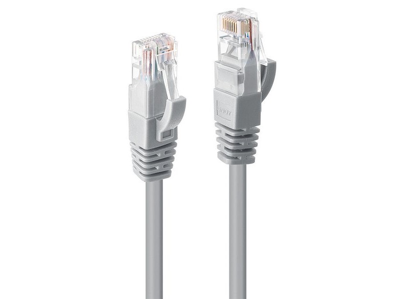 UTP категория 6 твърд мрежови кабел LINDY 48008 Сив 15 m 1 броя