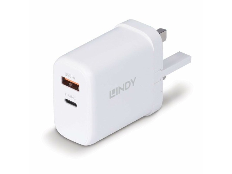 Зарядно за стена LINDY 73428 Бял 65 W