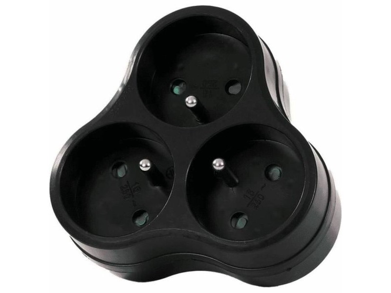 Schuko 3 начина многофункционален адаптер за контакт GAO 3680 W