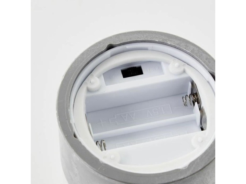 LED Свещ Brilliant Сив Метал 3 броя