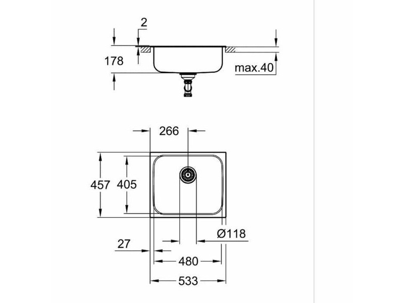 Смесител Grohe 31719SD0 Неръждаема стомана Квадратен