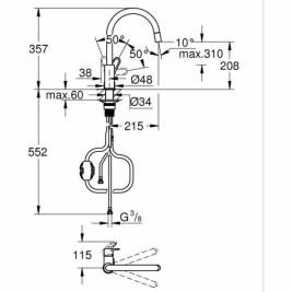 Смесител Grohe Start Flow - 30569000 Месинг C форма
