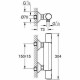 Смесител с Две Ръкохватки Grohe Precision Start Душ Матово черно Метал