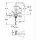 Смесител Grohe GROHE Start Черен Матово черно Месинг C форма