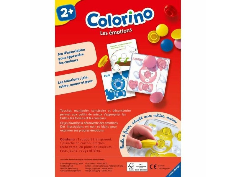 Игра Възпитание на Деца Ravensburger Colorino - Emotions Жълт Розов (френски) (FR)