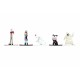 Комплект фигури The Nightmare Before Christmas 4 cm 18 Части