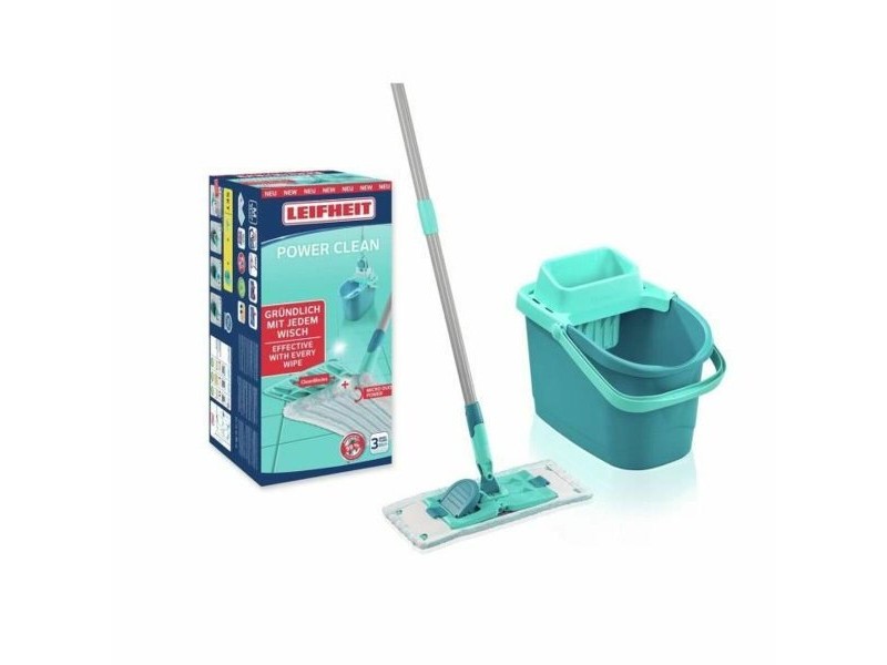 Mop with Bucket Leifheit PowerClean цвят тюркоаз