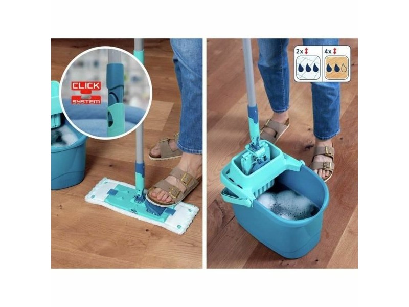 Mop with Bucket Leifheit PowerClean цвят тюркоаз