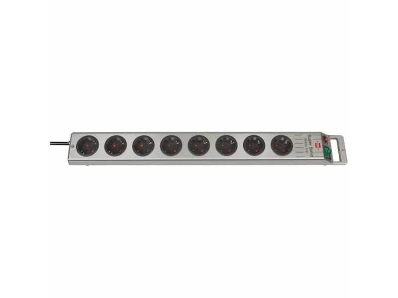 Контакт - 8 изхода с копче Brennenstuhl Super-Solid-Line 3600 W (2,5 m)