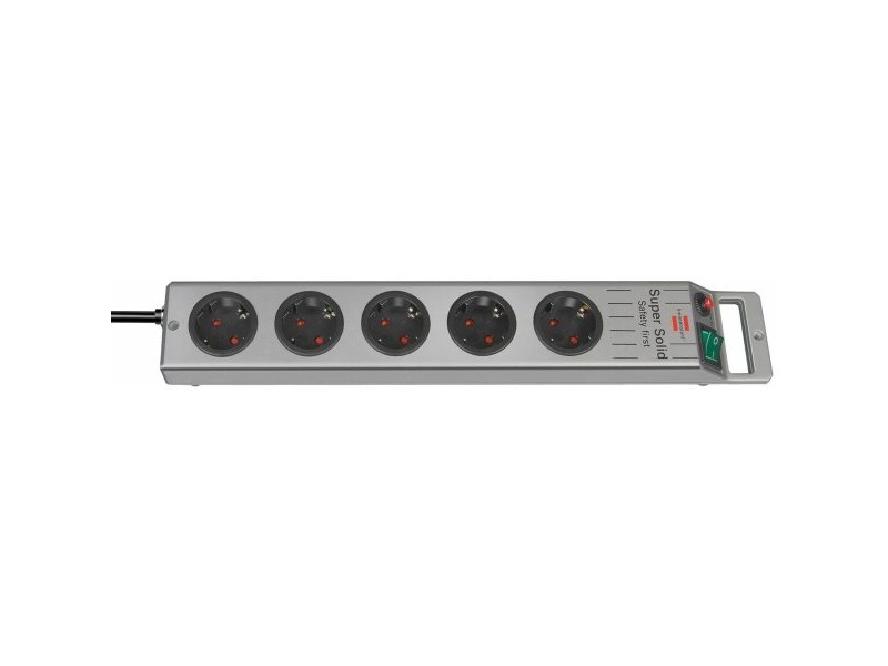 Контакт - 8 изхода с копче Brennenstuhl Super-Solid-Line 3600 W (2,5 m)