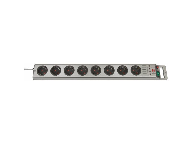 Контакт - 8 изхода с копче Brennenstuhl Super-Solid-Line 3600 W (2,5 m)
