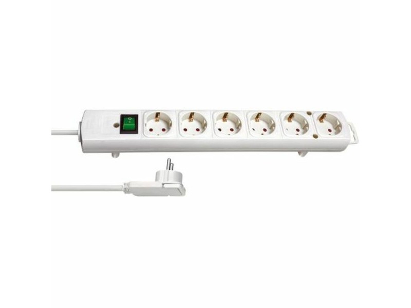 Контакт - 6 изхода с копче Brennenstuhl Comfort-Line Plus 3600 W (2 m)
