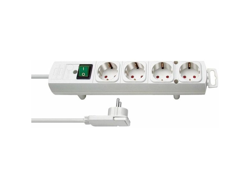 Контакт - 6 изхода с копче Brennenstuhl Comfort-Line Plus 3600 W (2 m)