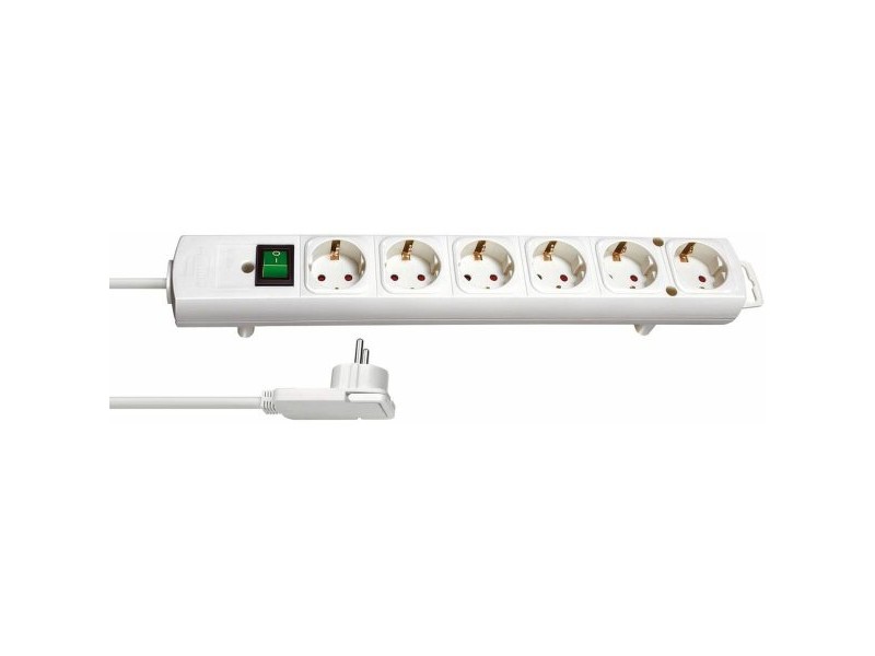 Контакт - 6 изхода с копче Brennenstuhl Comfort-Line Plus 3600 W (2 m)