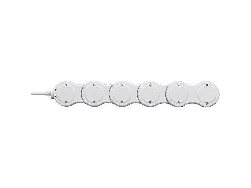 Контакт - 5 изхода с копче Brennenstuhl Vario-Power Бял 3600 W USB x 2 (1,4 m)