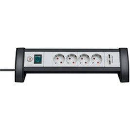 Табло с 4 гнезда с бутон за включване Brennenstuhl Premium-Office-Line 3600 W Черен USB x 2 (1,8 m)