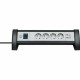 Табло с 4 гнезда с бутон за включване Brennenstuhl Premium-Office-Line 3600 W Черен USB x 2 (1,8 m)