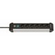Контакт - 6 изхода с копче Brennenstuhl Premium-Alu-Line 3500 W (3 m)