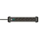 Контакт - 6 изхода с копче Brennenstuhl Premium-Alu-Line 3500 W (3 m)