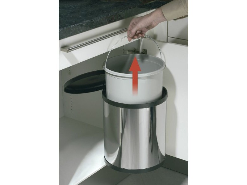 Кошче за боклук Hailo Compact-Box Стомана 15 L Черен Сив Вграден