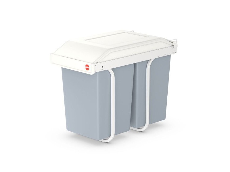Кошче за боклук Hailo Multi-Box duo L Бял Сив Сметана Стомана Пластмаса 2 чекмеджета 14 L Вграден (2 броя)