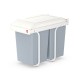 Кошче за боклук Hailo Multi-Box duo L Бял Сив Сметана Стомана Пластмаса 2 чекмеджета 14 L Вграден (2 броя)