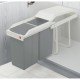 Кошче за боклук Hailo Multi-Box duo L Бял Сив Сметана Стомана Пластмаса 2 чекмеджета 14 L Вграден (2 броя)