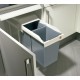 Кошче за боклук Hailo Multi-Box duo L Бял Сив Сметана Стомана Пластмаса 2 чекмеджета 14 L Вграден (2 броя)